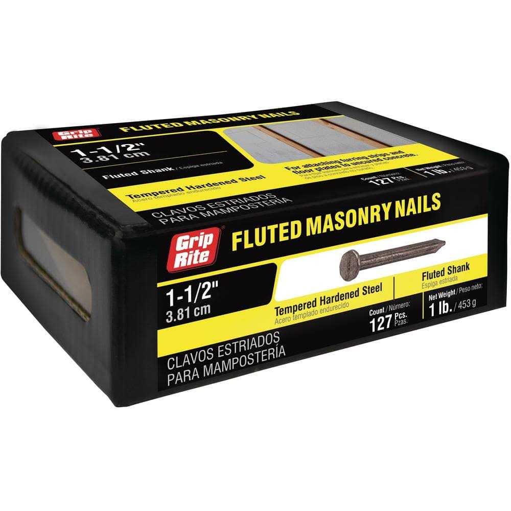Grip-Rite 1-1/2 in. Masonry Bright Steel Nail T-Head 1 lb - Image 5