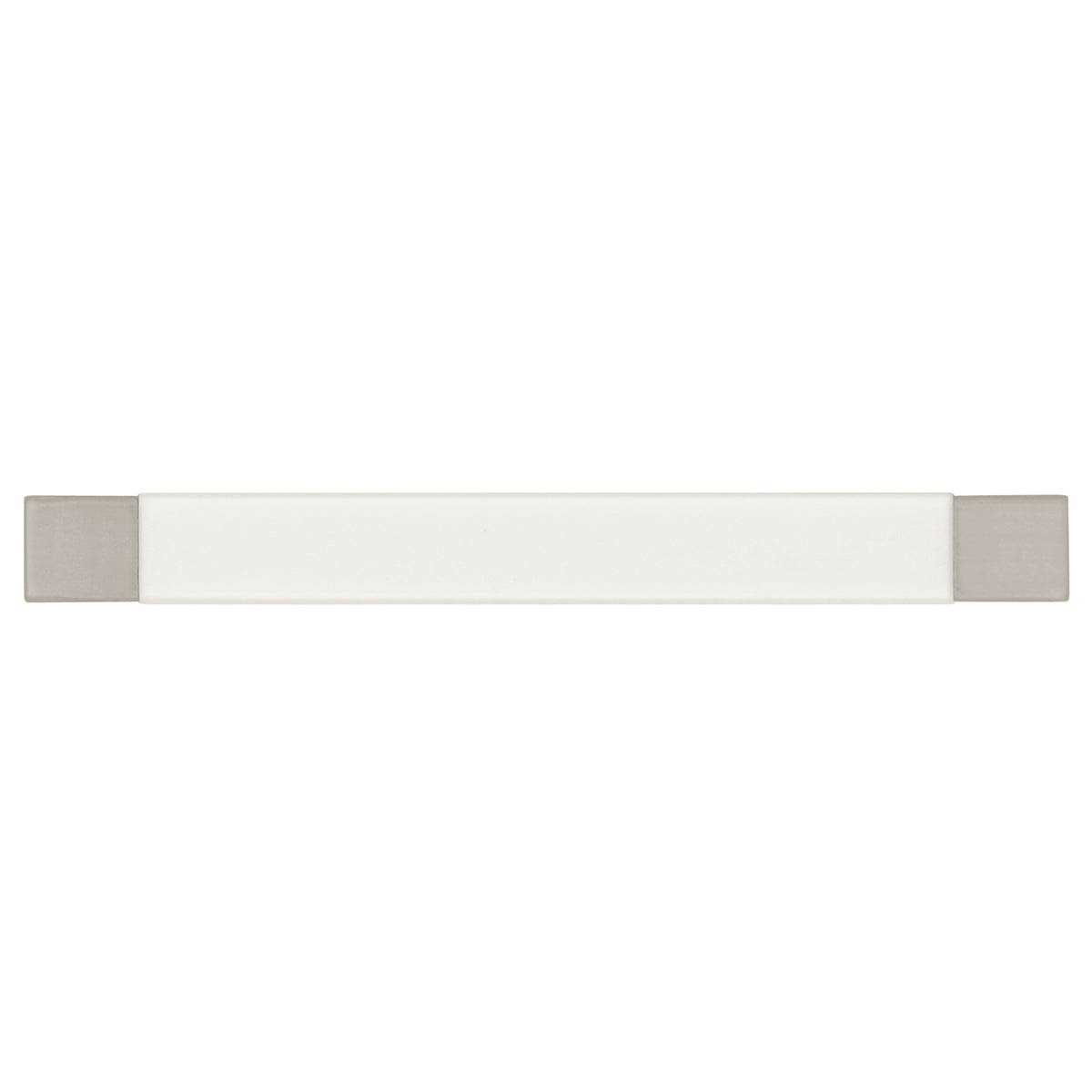 Hickory Hardware P744-SNW 3 Satin Nickel/White Tranquility Cabinet Pull