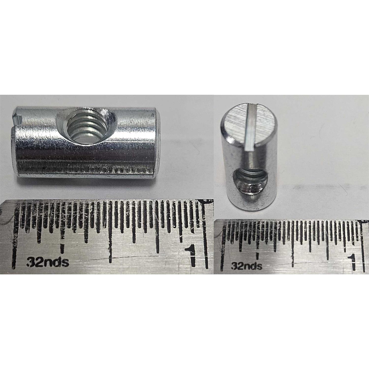 SuperDealStuff Cross Dowels/Barrel Nuts 1/4-20 20mm X 10mm Zinc-Plated CNC - Image 5