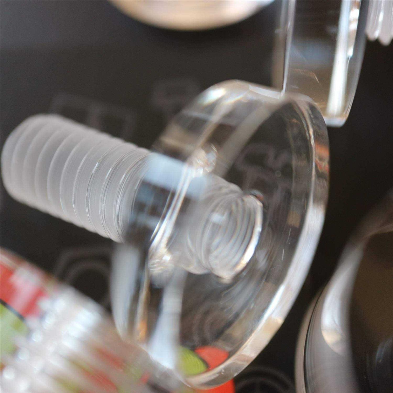 Caterpillar Red 4 x clear standoffs glass like acrylic - Image 4