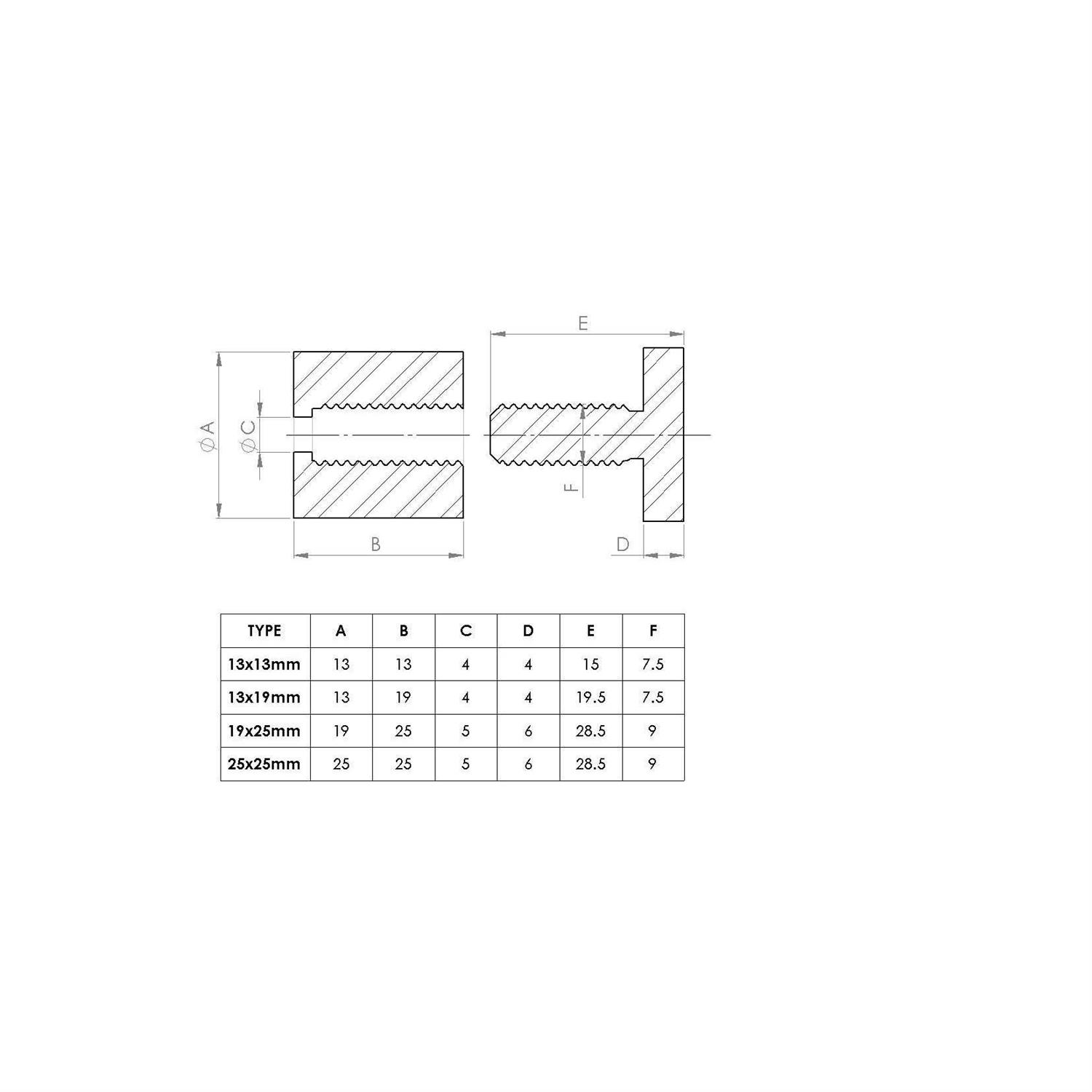 Caterpillar Red 4 x clear standoffs glass like acrylic - Image 5