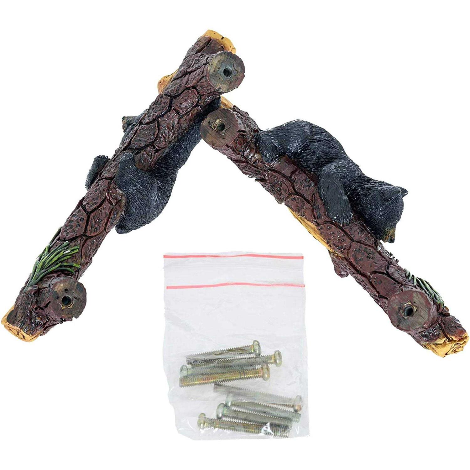 Pine Ridge Black Bear Cabinet Knobs and Pulls Set of 2 Wildlife Cabinet Pulls Animal Dresser Knobs for Kids - Image 3