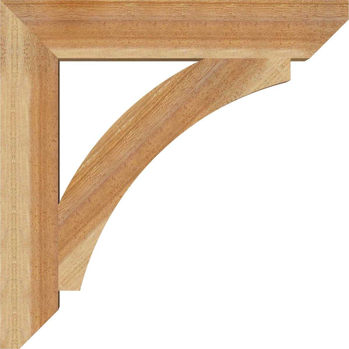 Ekena Millwork BKT04X24X24THR06RWR 4W x 24D x 24H Thorton Slat Rough Sawn Bracket - Image 3