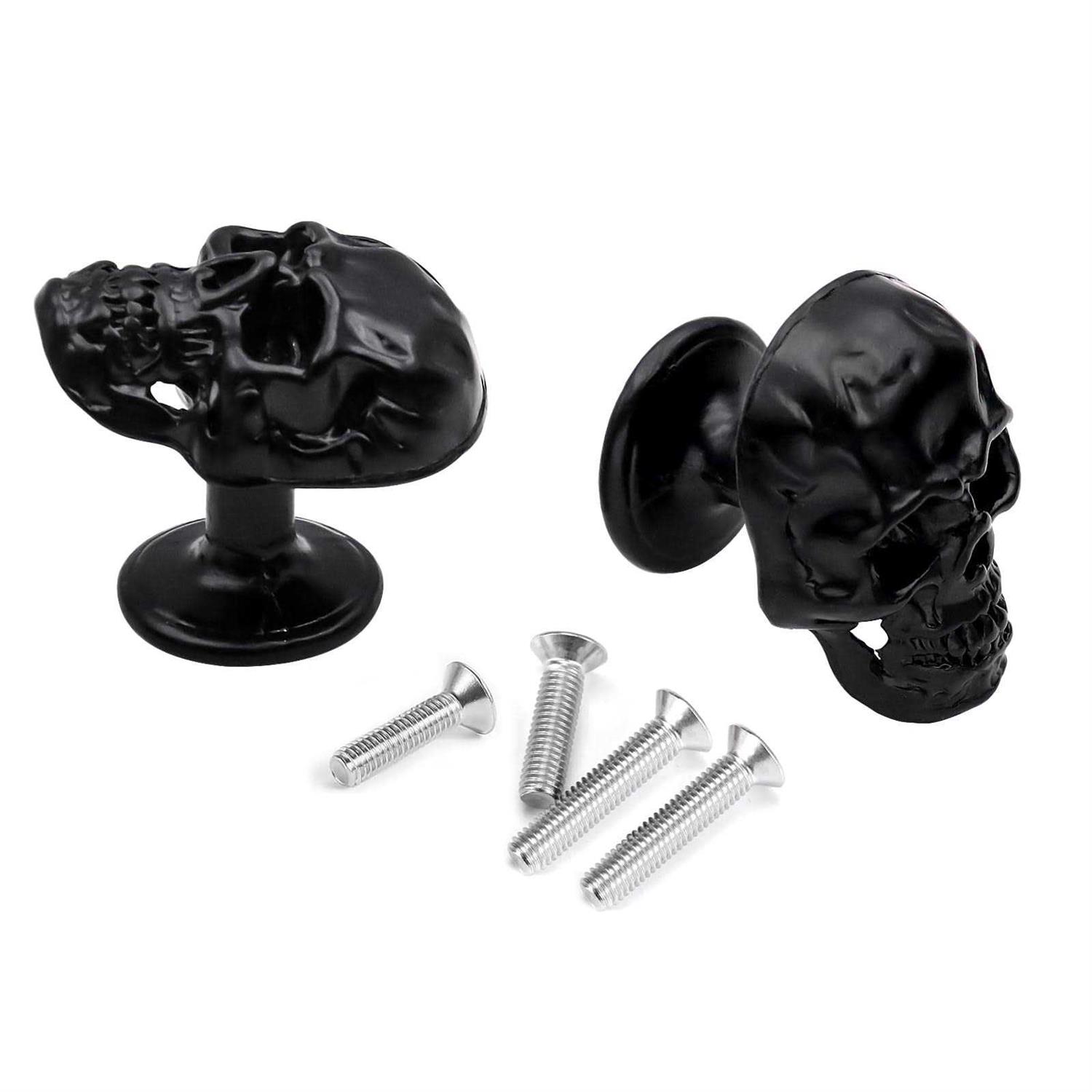 MUMIAO 6 Pack Skull Skeleton Drawer Knobs Vintage Single Hole Cabinets Pulls for Drawer Wardrobes Bookcases Dresser Closets Hardware Furniture - Image 3