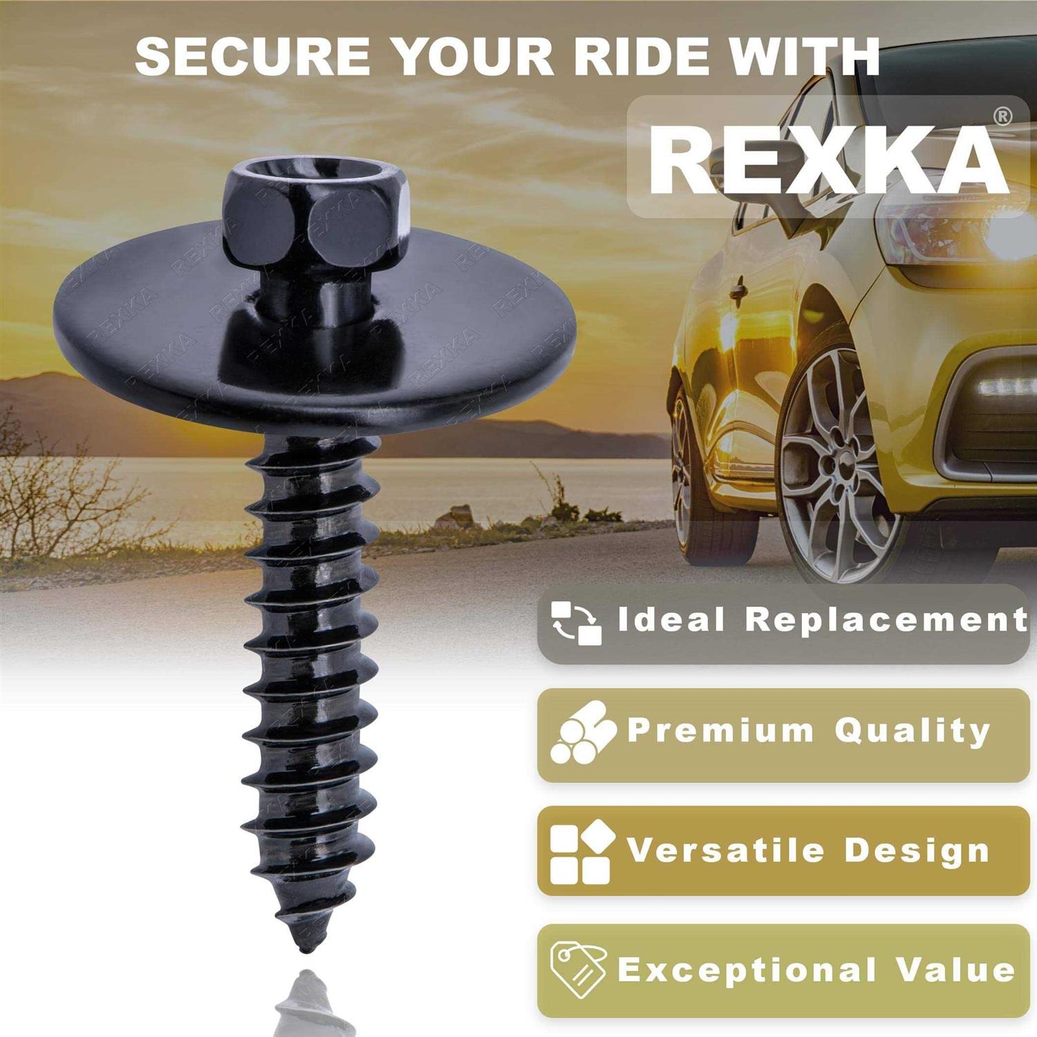 Rexka M4.2-1.41x22mm Fender Liner Bumper Cover Tapping Screw Bolt W710763-s901 for Ford Lincoln Edge Expedition Explorer F-150 Fiesta Flex - Image 3