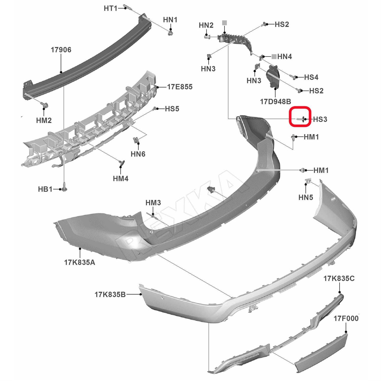 Rexka M4.2-1.41x22mm Fender Liner Bumper Cover Tapping Screw Bolt W710763-s901 for Ford Lincoln Edge Expedition Explorer F-150 Fiesta Flex - Image 5