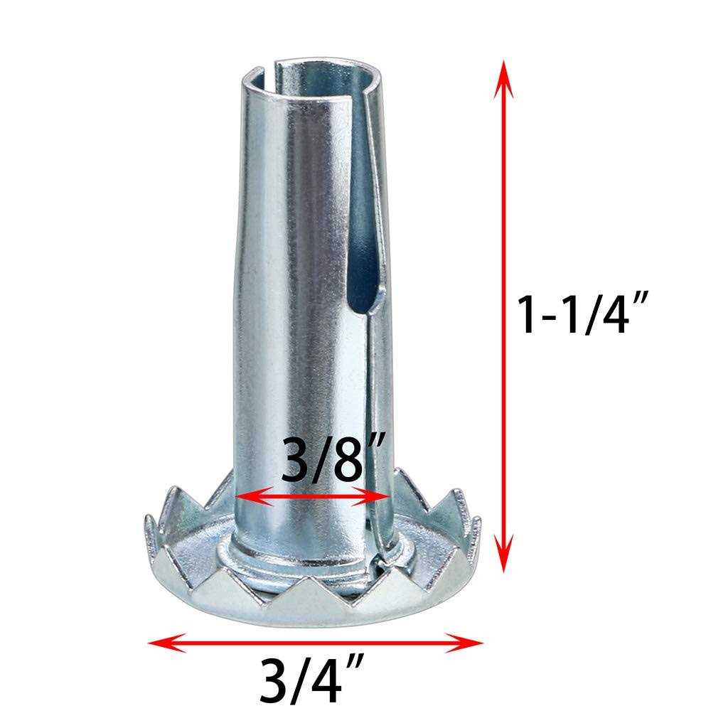 Skelang 12 Pcs Caster Sockets Metal Caster Stem Sleeve,Wheel Socket Furniture Insert for Stem Caster - Image 4