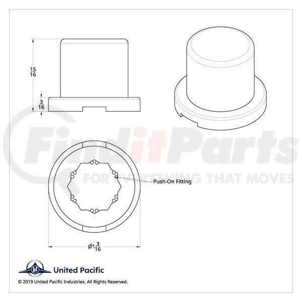 Chrome Plastic Flat Top Nut Cover - Image 3