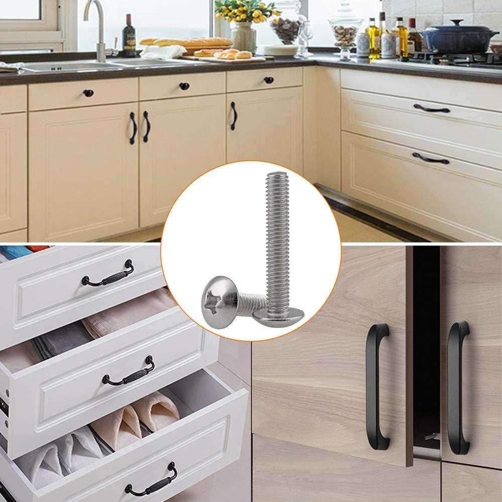 Adiyer 40-Pack Metric M4 x Machine Screws for Cabinet Drawer Knob Pull Handle - Image 4