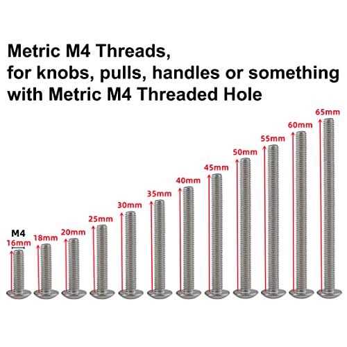 Adiyer 40-Pack Metric M4 x Machine Screws for Cabinet Drawer Knob Pull Handle - Image 5