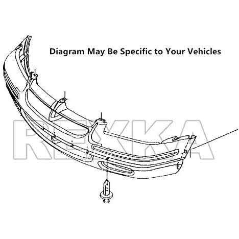 Rexka Bumper Cover Retainer Clips 12mm Push Pin Compatible with Chrysler 6502625 07-18 Jeep Wrangler & Wrangler Unlimited JK Dodge Dakota - Image 3