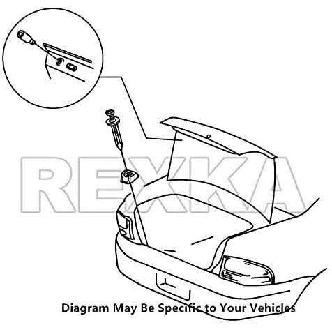 Rexka Bumper Cover Retainer Clips 12mm Push Pin Compatible with Chrysler 6502625 07-18 Jeep Wrangler & Wrangler Unlimited JK Dodge Dakota - Image 4