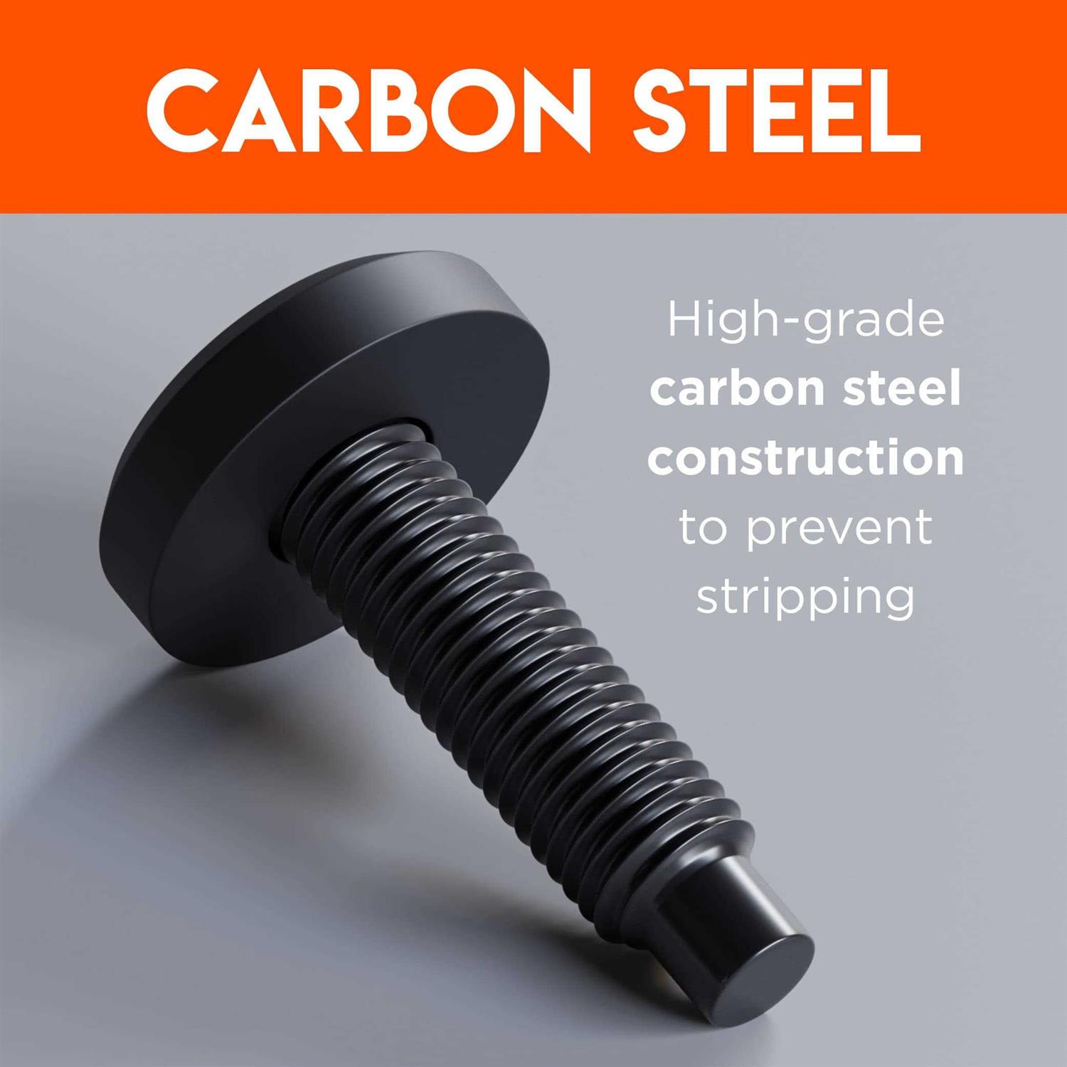 ECHOGEAR Rack Mount Screws 50 Pack 10/32 Steel Screws with Attached Nylon Washers & Pilot Point Heads - Image 5