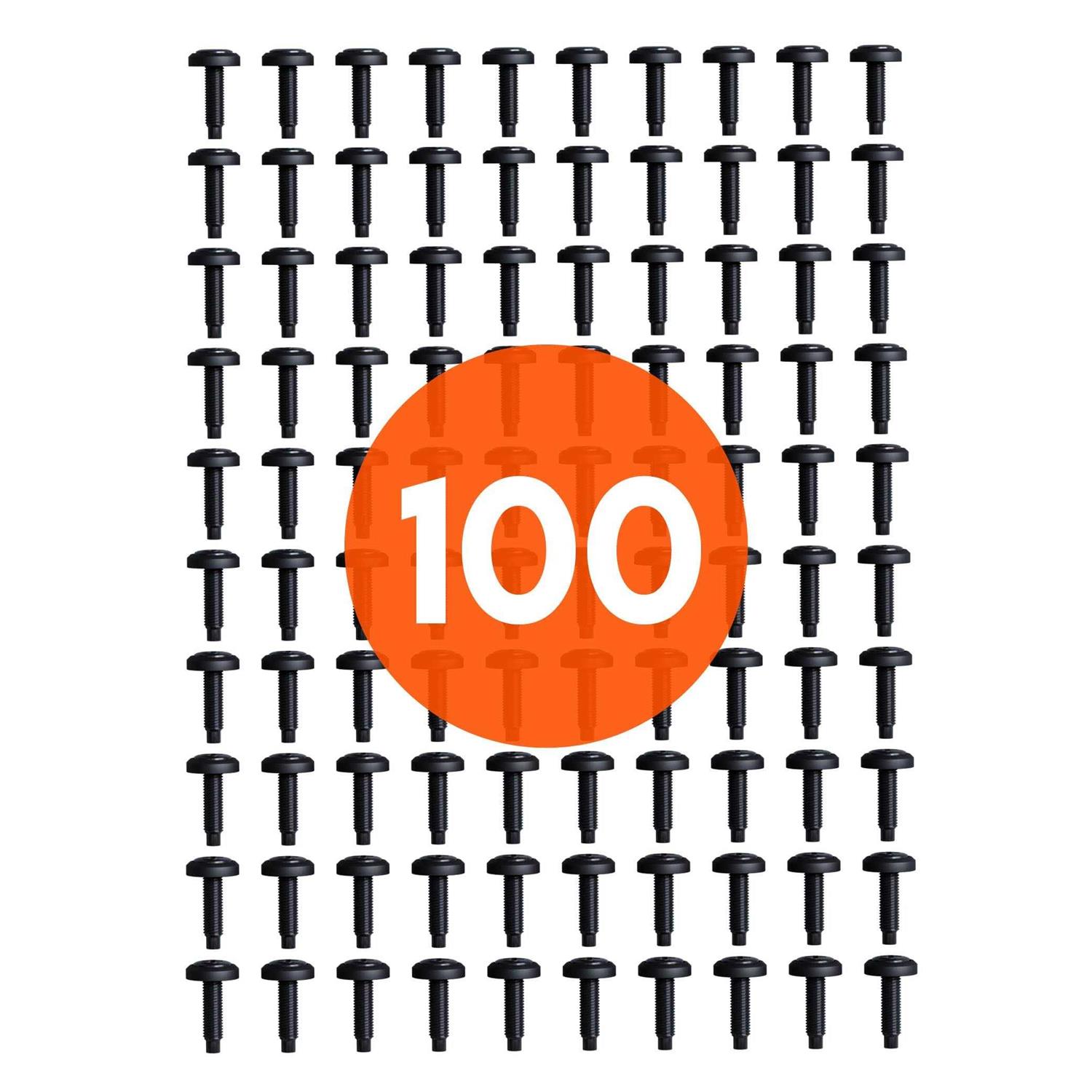 ECHOGEAR Rack Mount Screws 50 Pack 10/32 Steel Screws with Attached Nylon Washers & Pilot Point Heads - Image 3