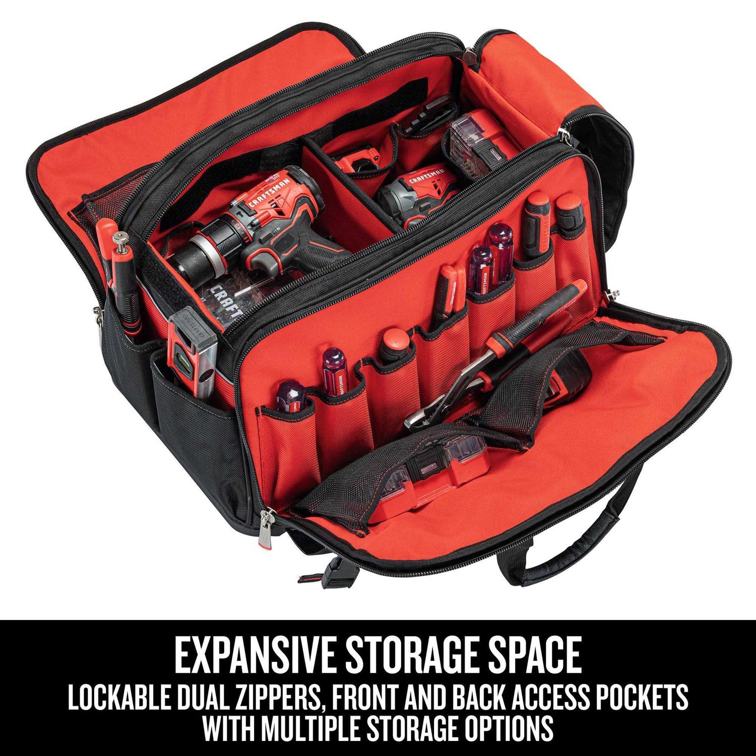 Craftsman Tradestack Tool Bag, 22.5, Durable Polyester, Black And Red CMST21450 - Image 3