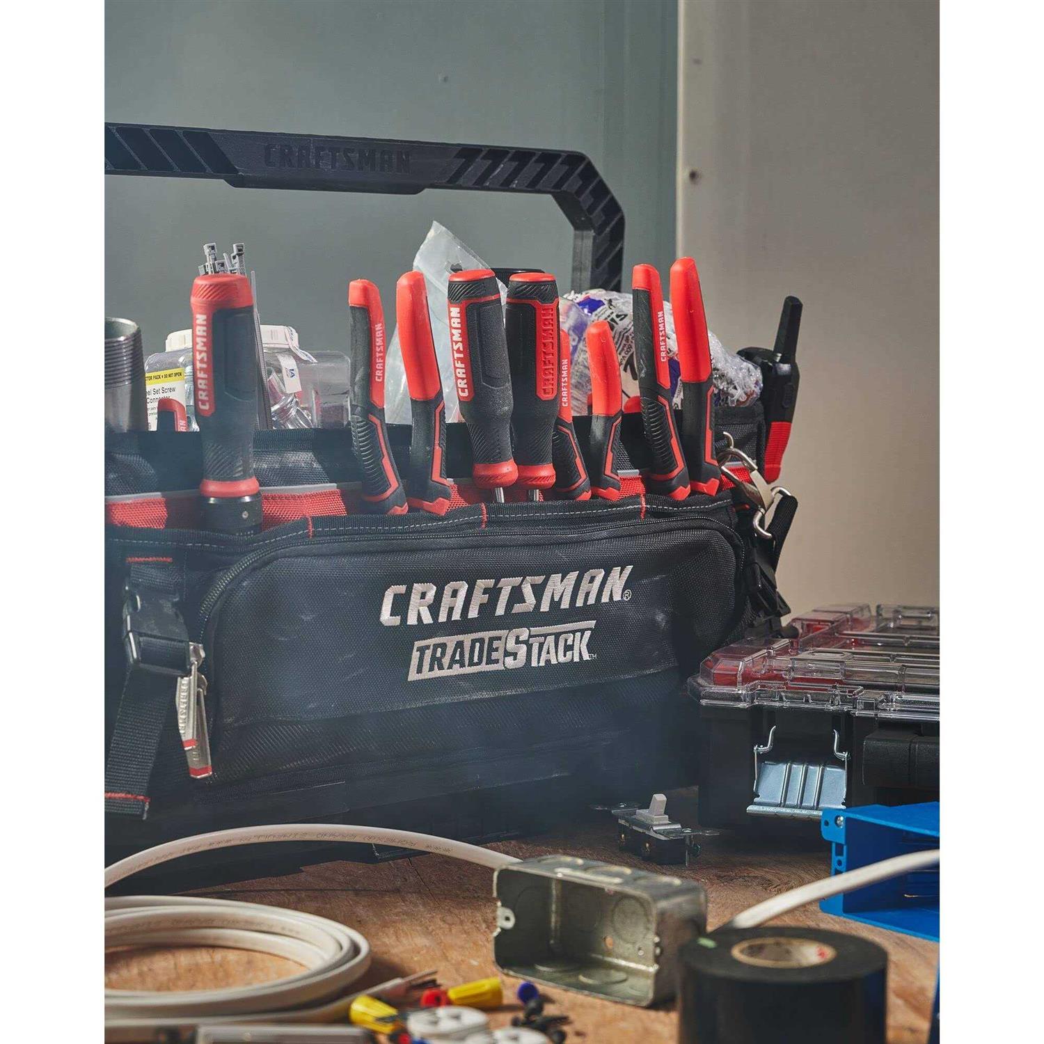 Craftsman Tradestack Tool Bag, 22.5, Durable Polyester, Black And Red CMST21450 - Image 5