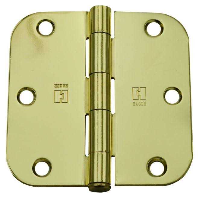 Hager RC18423125EA58 Antique Brass 3-1/2 Full Mortise 5/8 Radius Steel Residential Hinge - Image 5