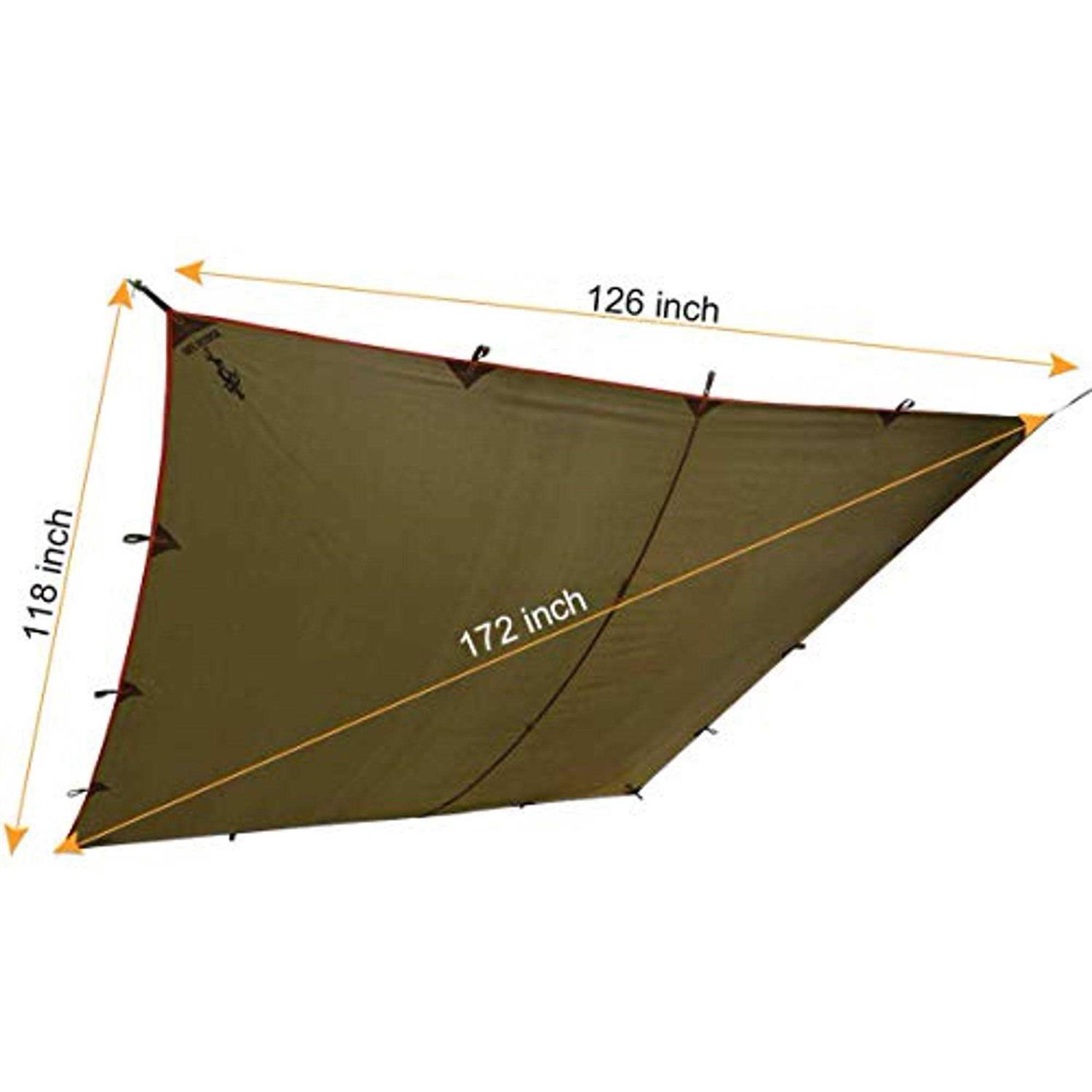 FREE SOLDIER Waterproof Portable Tarp Multifunctional Outdoor Camping Traveling Awning Backpacking Tarp Shelter Rain Tarp - Image 3