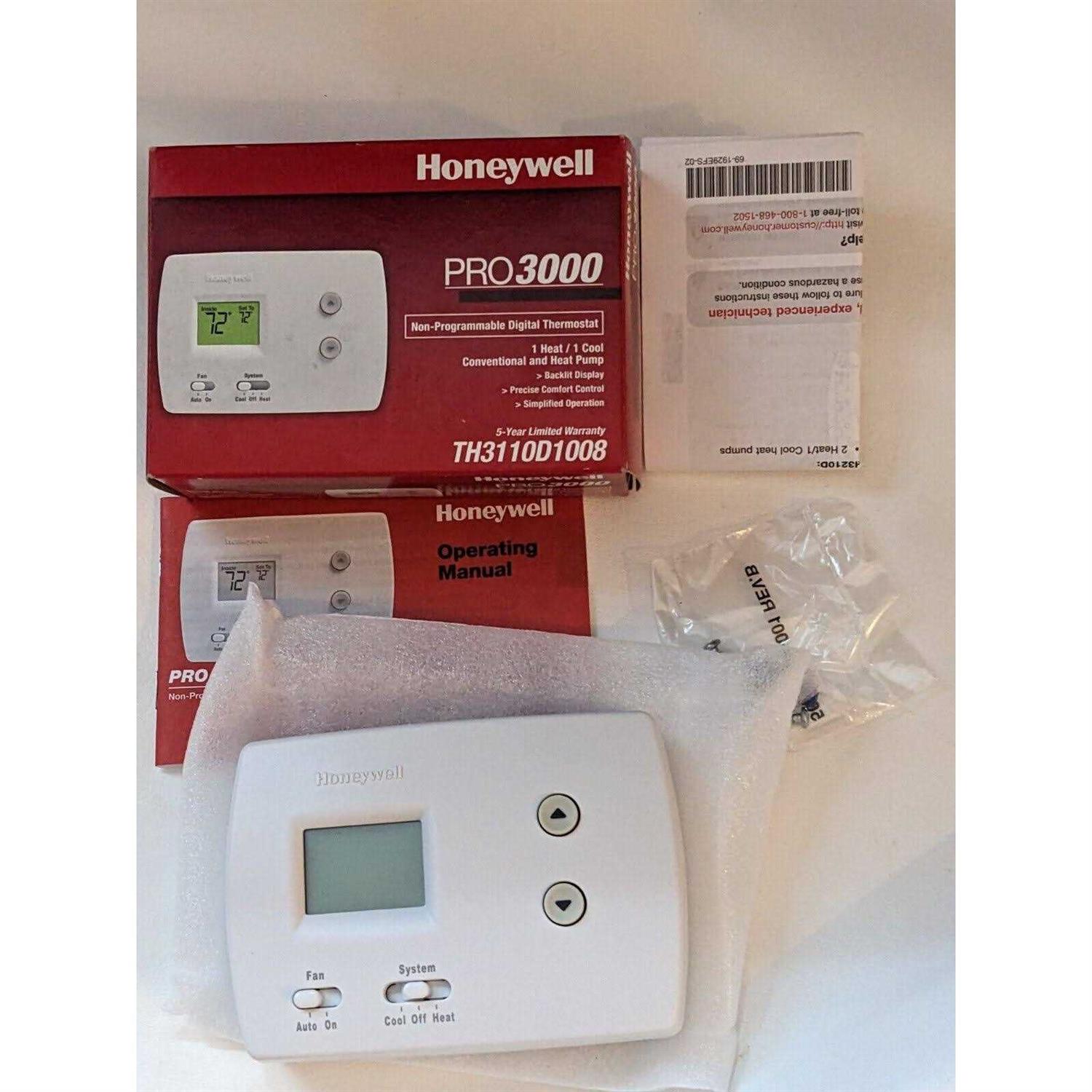 Honeywell Pro TH3110D1008 Non-Programmable Digital Thermostat - Image 3
