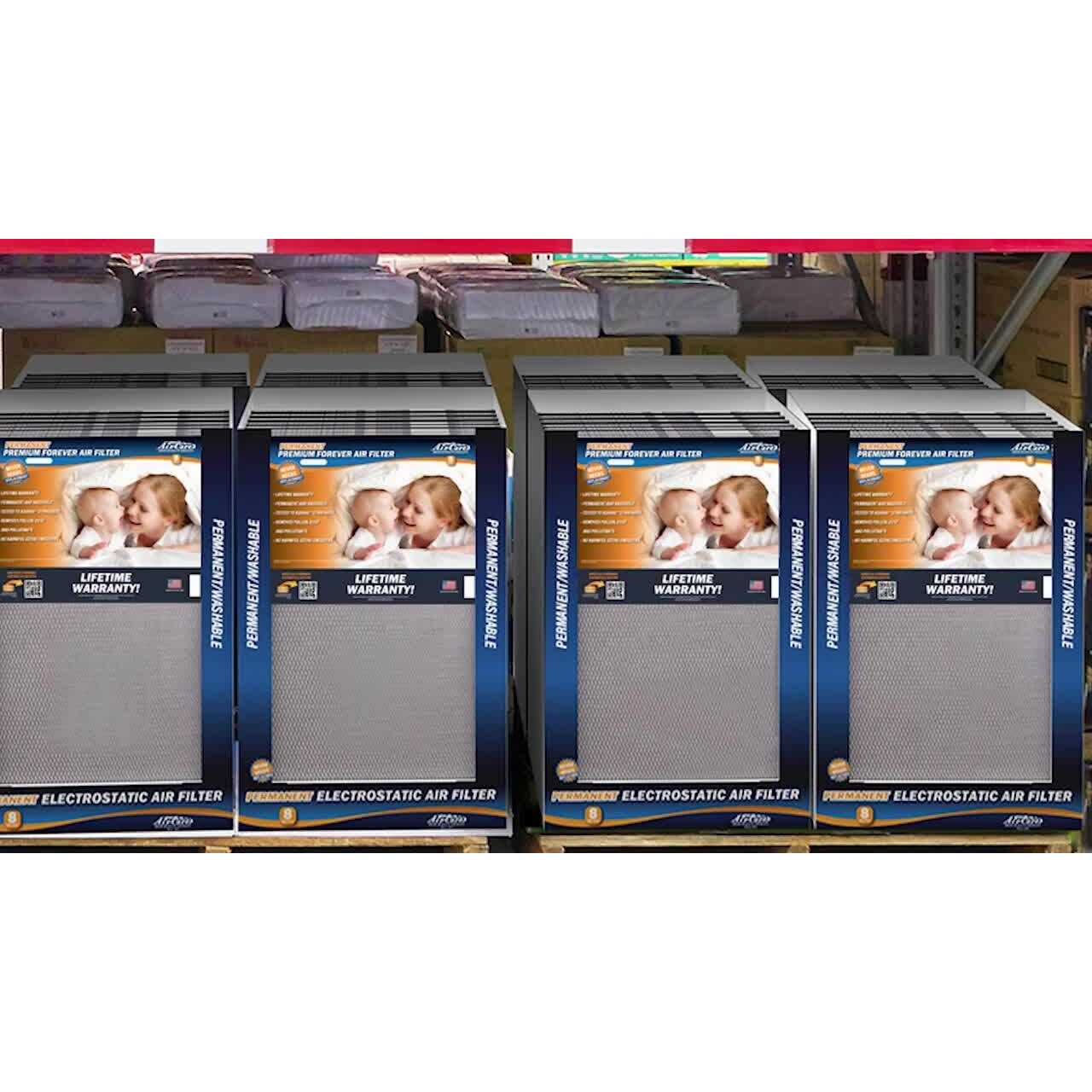 Air-Care Washable Permanent Electrostatic Air Filter Width - Image 5