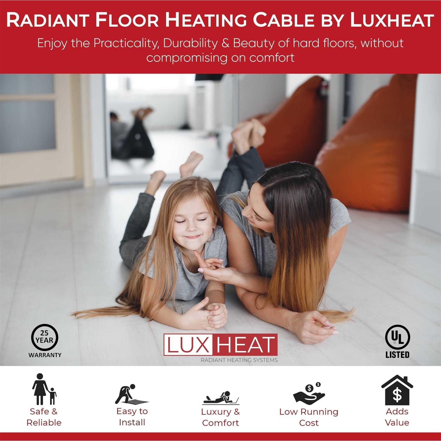 LuxHeat Electric Radiant Floor Heating System Heater Wire - Image 4