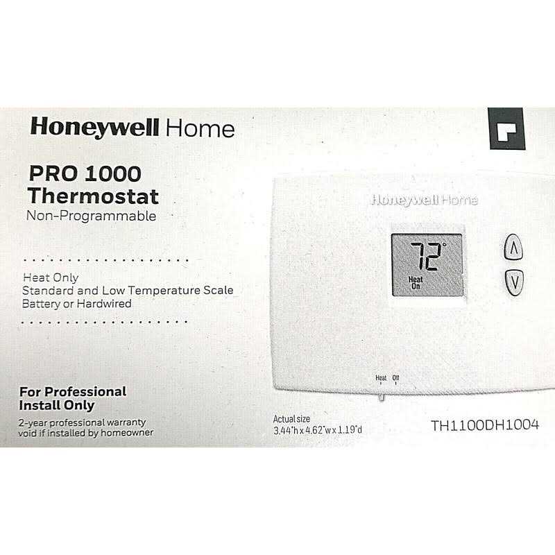 Honeywell TH1100DH1004 PRO 1000 Non-Programmable Heat-Only Thermostat - Image 5