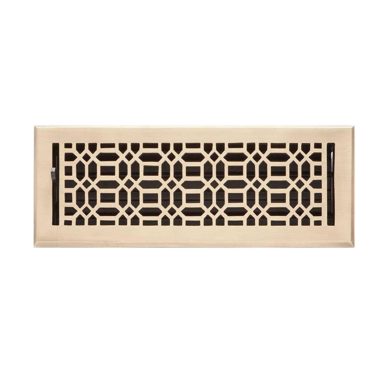 Signature Hardware Bradner Brass Floor Register Brushed Nickel 6 x - Image 3