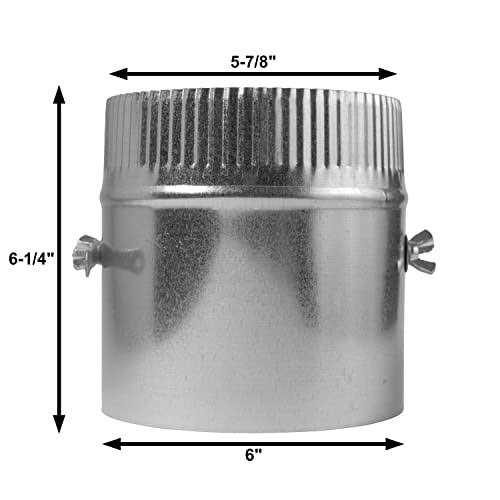 Smk 6-in HVAC Duct Manual Volume Damper with Sleeve - Image 5