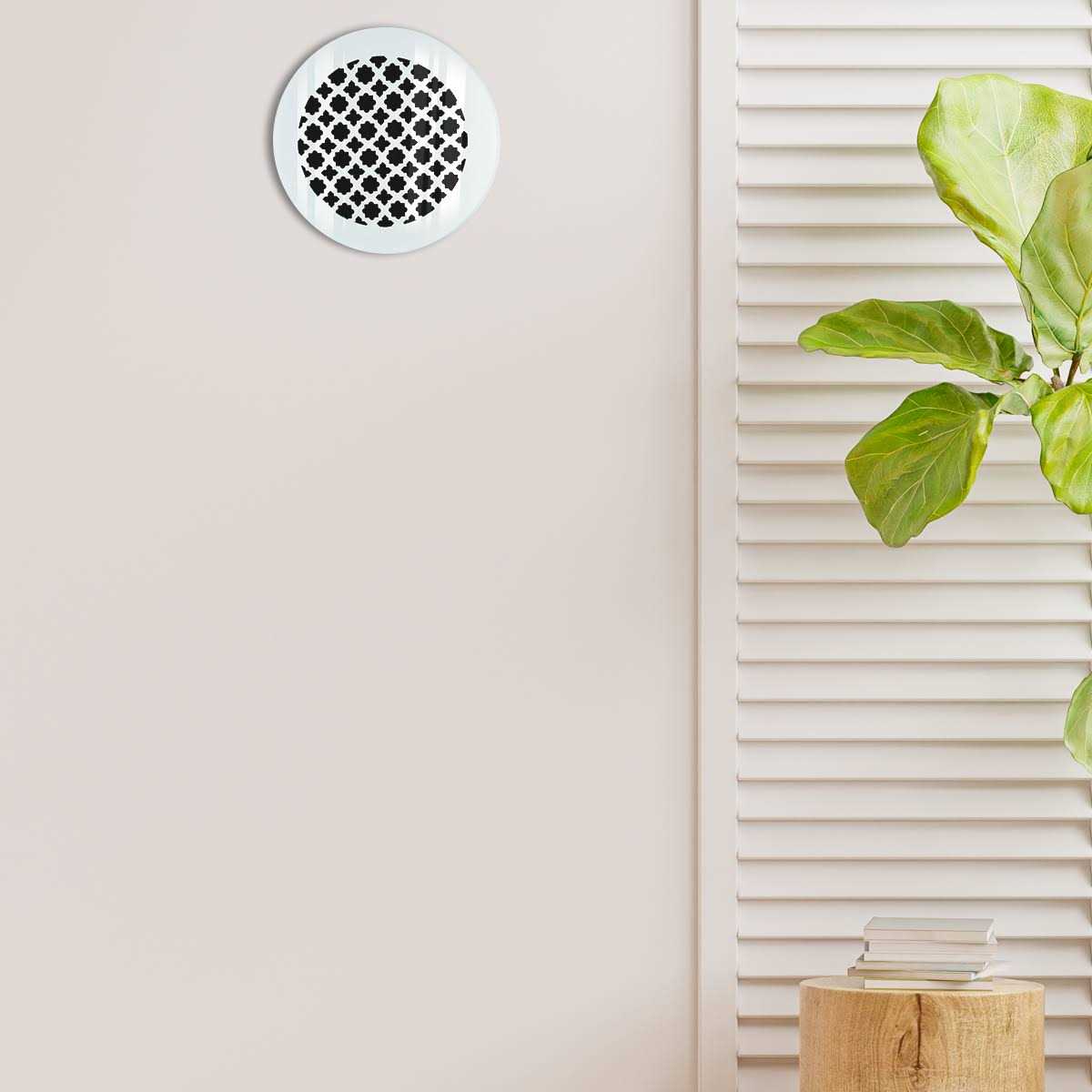 SABA Home Decor Air Vent Cover Grille Acrylic Plexiglass Round Duct Opening White Finish Decorative - Image 5