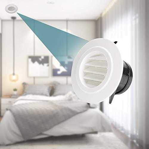 HG Power Round Air Vent ABS Louver Grille Cover White Soffit Vent with Built-in Fly Screen Mesh for Bathroom Office - Image 3
