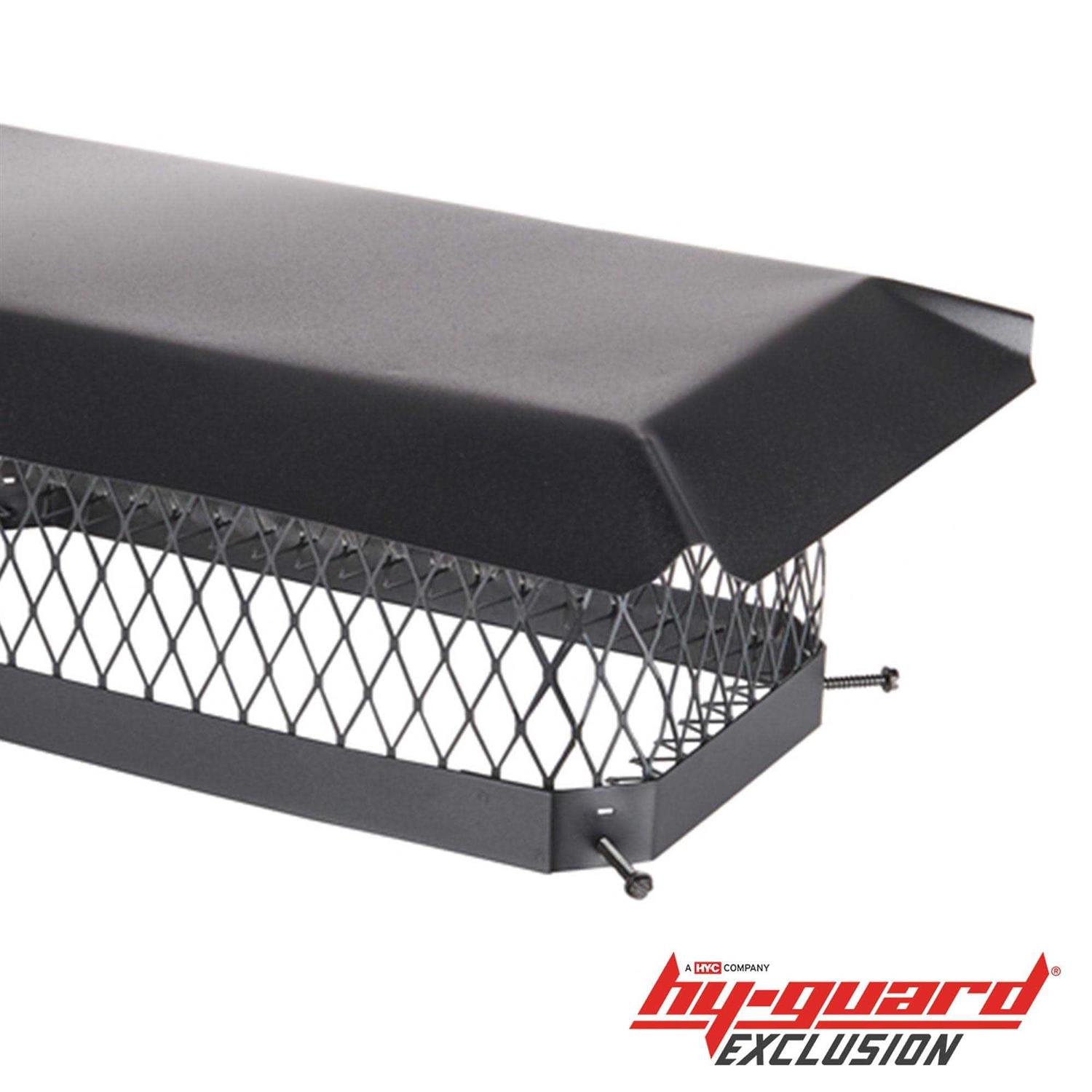 HY-GUARD Galvanized Steel Chimney Cover HY-C Black Chimney Cap Single Bolt-On Chimney Fireplace Cover - Image 3