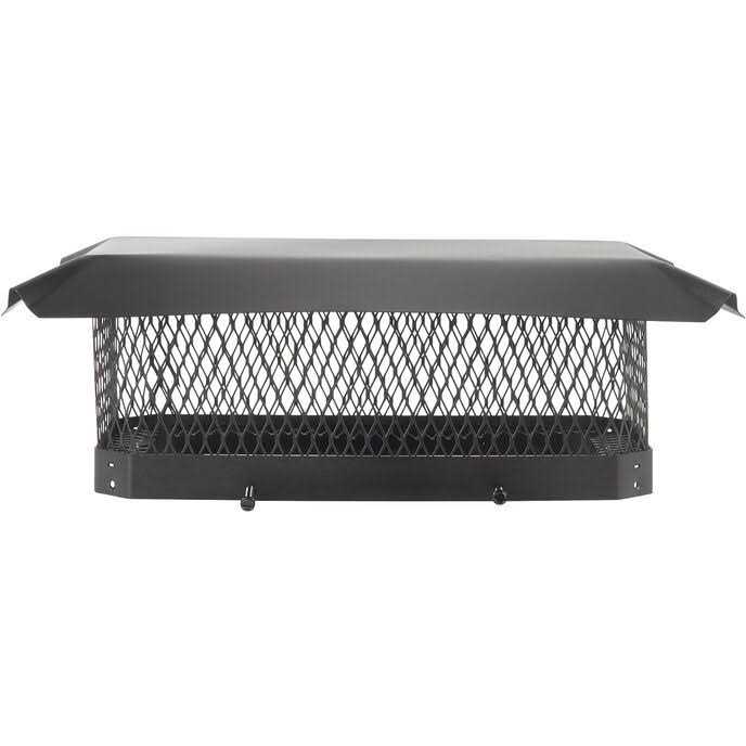 HY-GUARD Galvanized Steel Chimney Cover HY-C Black Chimney Cap Single Bolt-On Chimney Fireplace Cover - Image 4