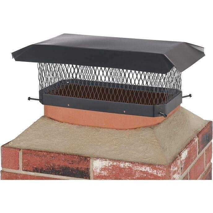 HY-GUARD Galvanized Steel Chimney Cover HY-C Black Chimney Cap Single Bolt-On Chimney Fireplace Cover - Image 5