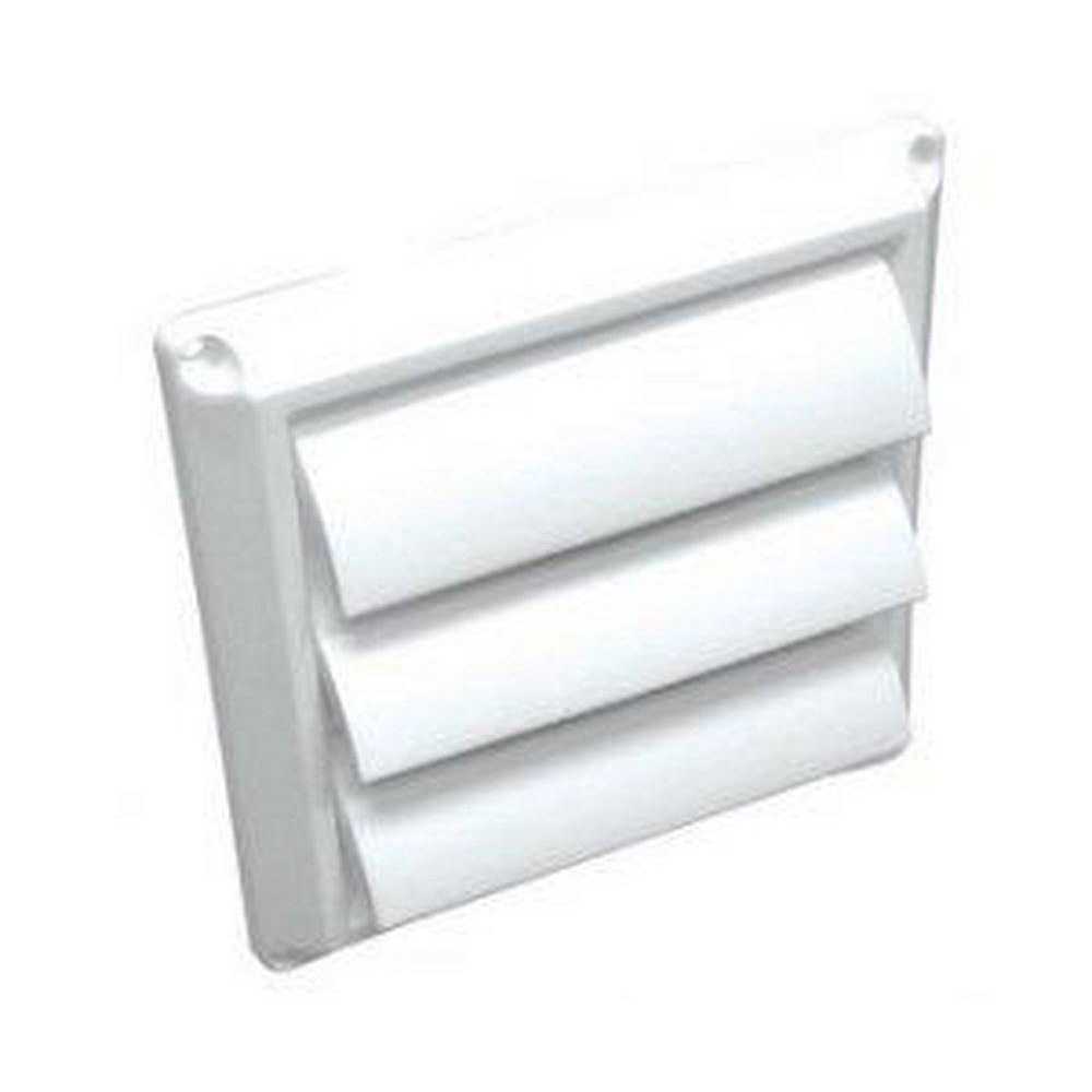 Lambro Industries 363W 8 White Plastic Louvered Wall Vent - Image 4