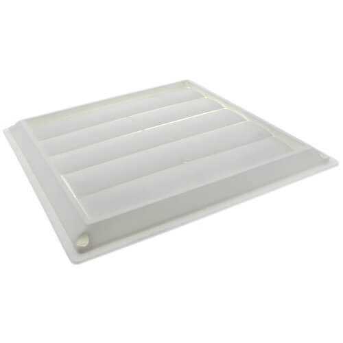 Lambro Industries 363W 8 White Plastic Louvered Wall Vent - Image 5