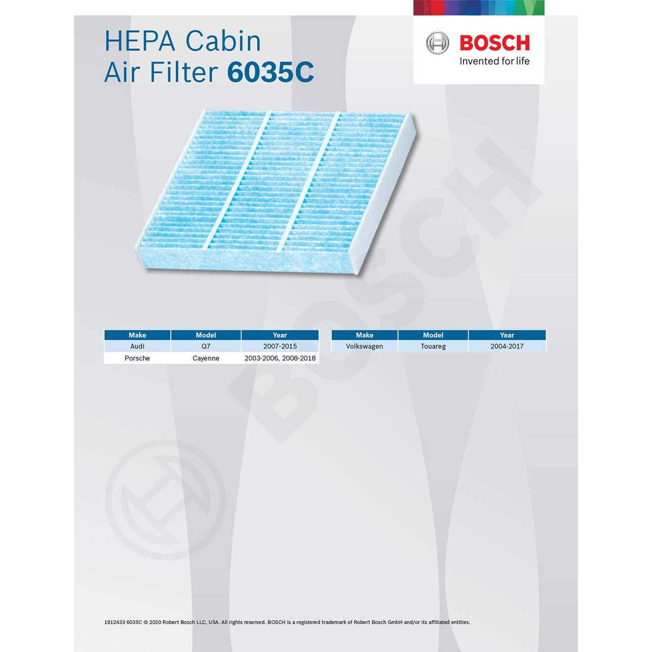 Bosch 6035C Cabin Air Filter - Image 3