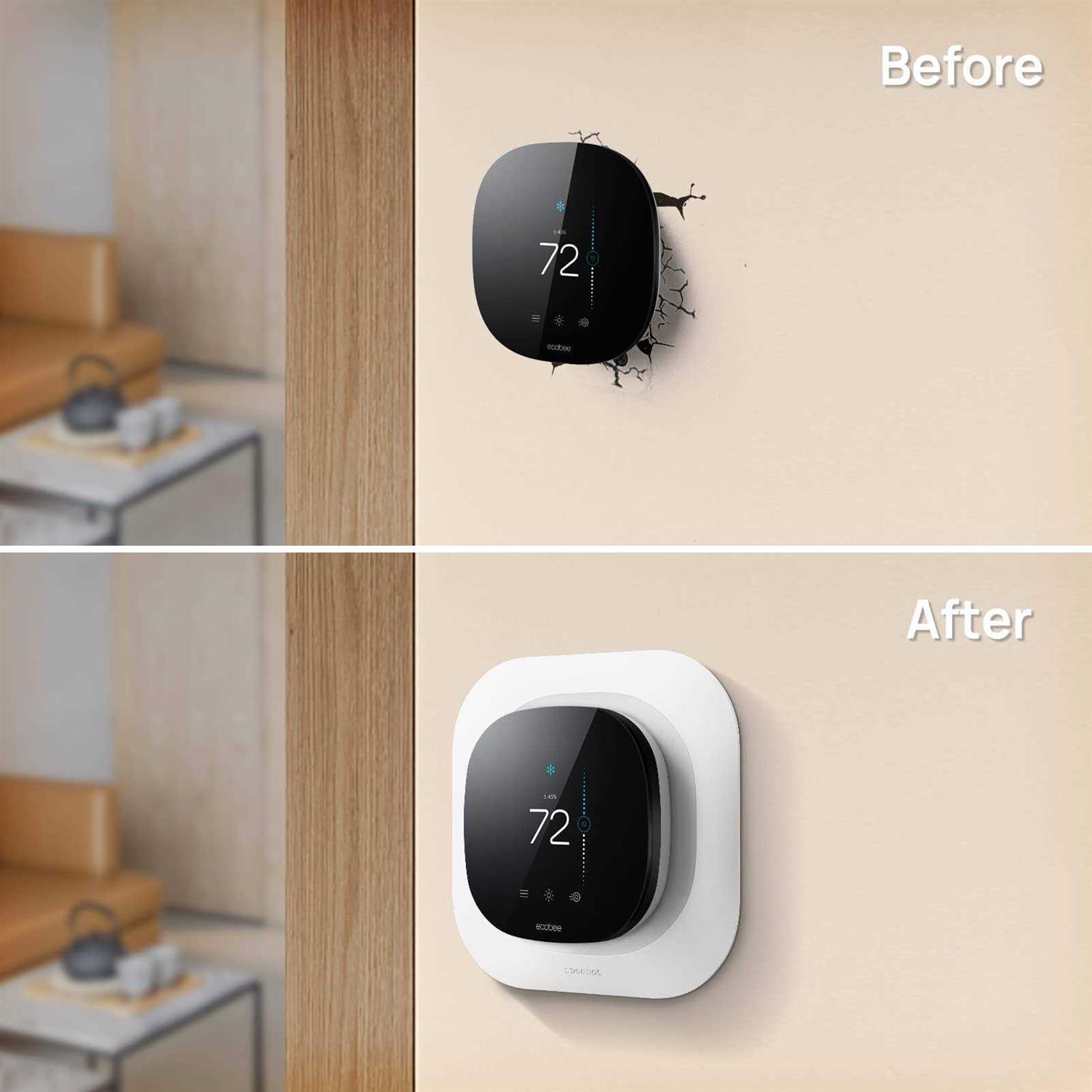 CaseBot Wall Plate for New 2022 Ecobee Smart Thermostat Premium & 2022 Ecobee Smart Thermostat Enhanced, Practical and Stylish Trim Kit Bracket - Image 3