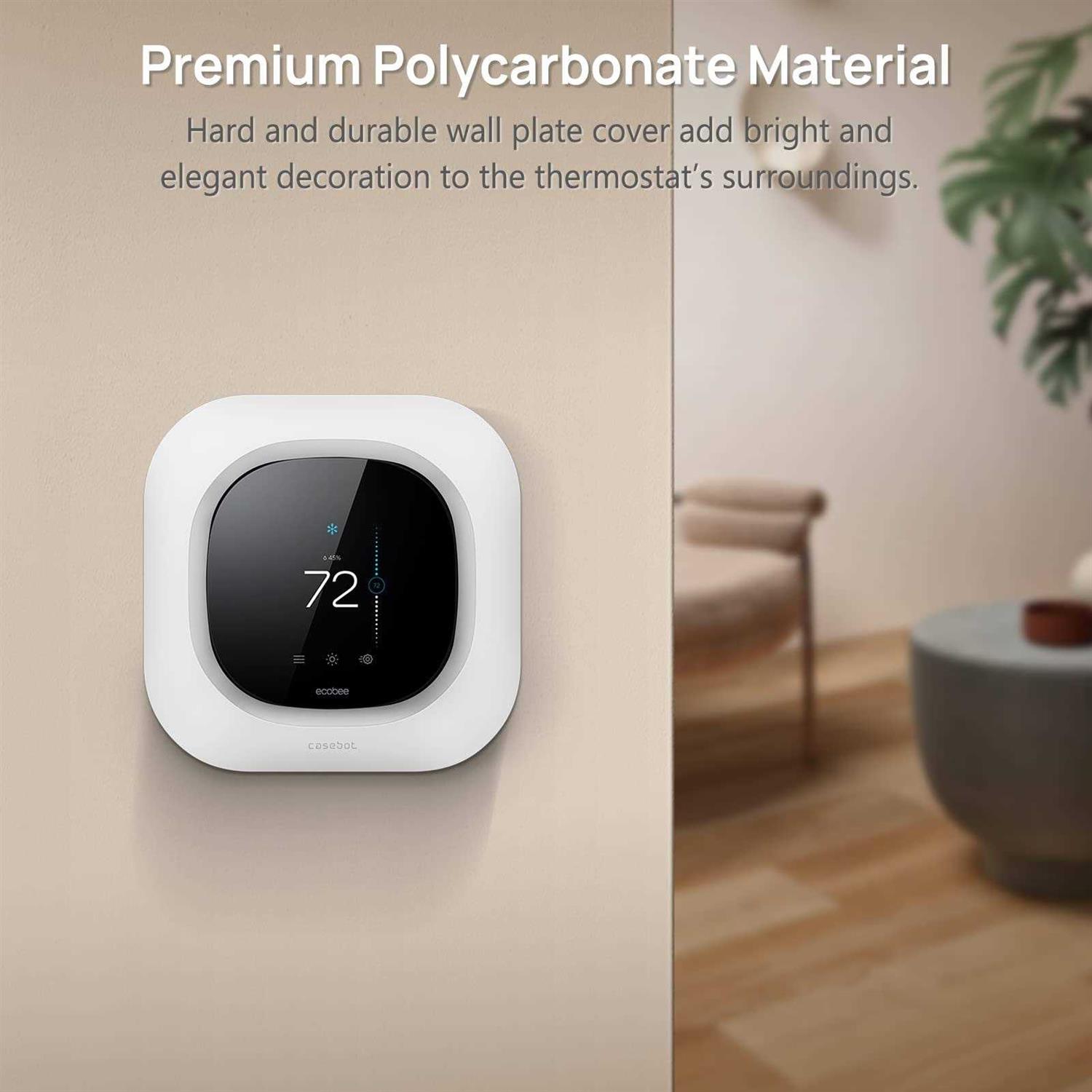 CaseBot Wall Plate for New 2022 Ecobee Smart Thermostat Premium & 2022 Ecobee Smart Thermostat Enhanced, Practical and Stylish Trim Kit Bracket - Image 5