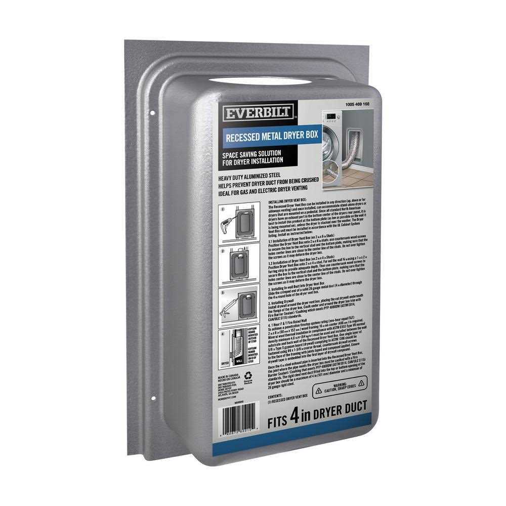 Everbilt 12 in. W x 17.75 in. L Metal Recessed Dryer Vent Box - Image 5