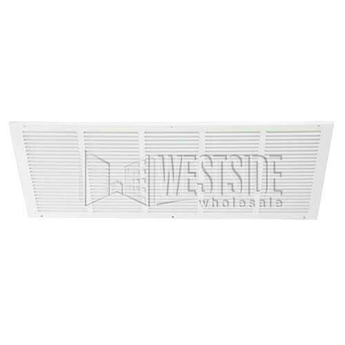 Hart & Cooley 672 30x12 W 30 x 12 White Sidewall/Ceiling Return Air Grille - Image 3