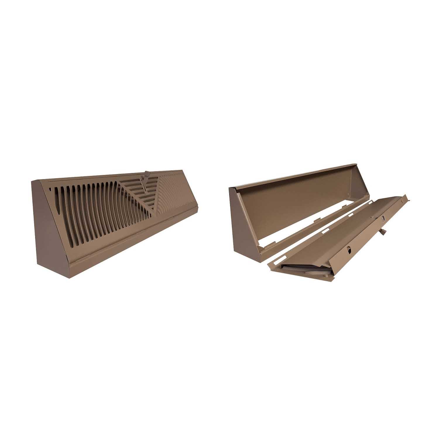 TruAire 15 in. Steel Brown Baseboard Diffuser Supply - Image 3