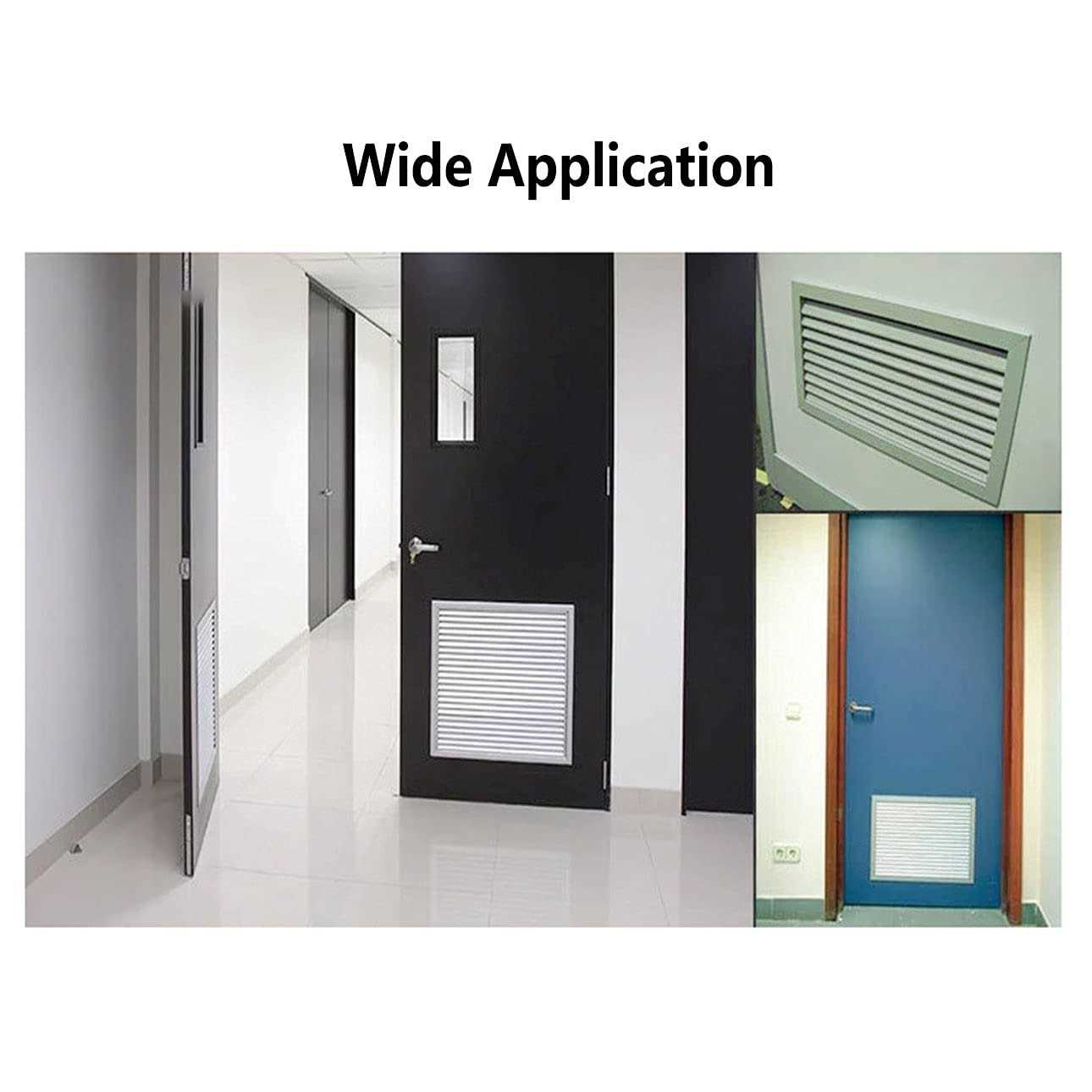 tonchean Door Vent 20a x 12a Air Grille Two Sideds for Interiors Aluminum Louver Walls Crawlspace Door Ventilation Grill Hvac Vent at MechanicSurplus.com - Image 3