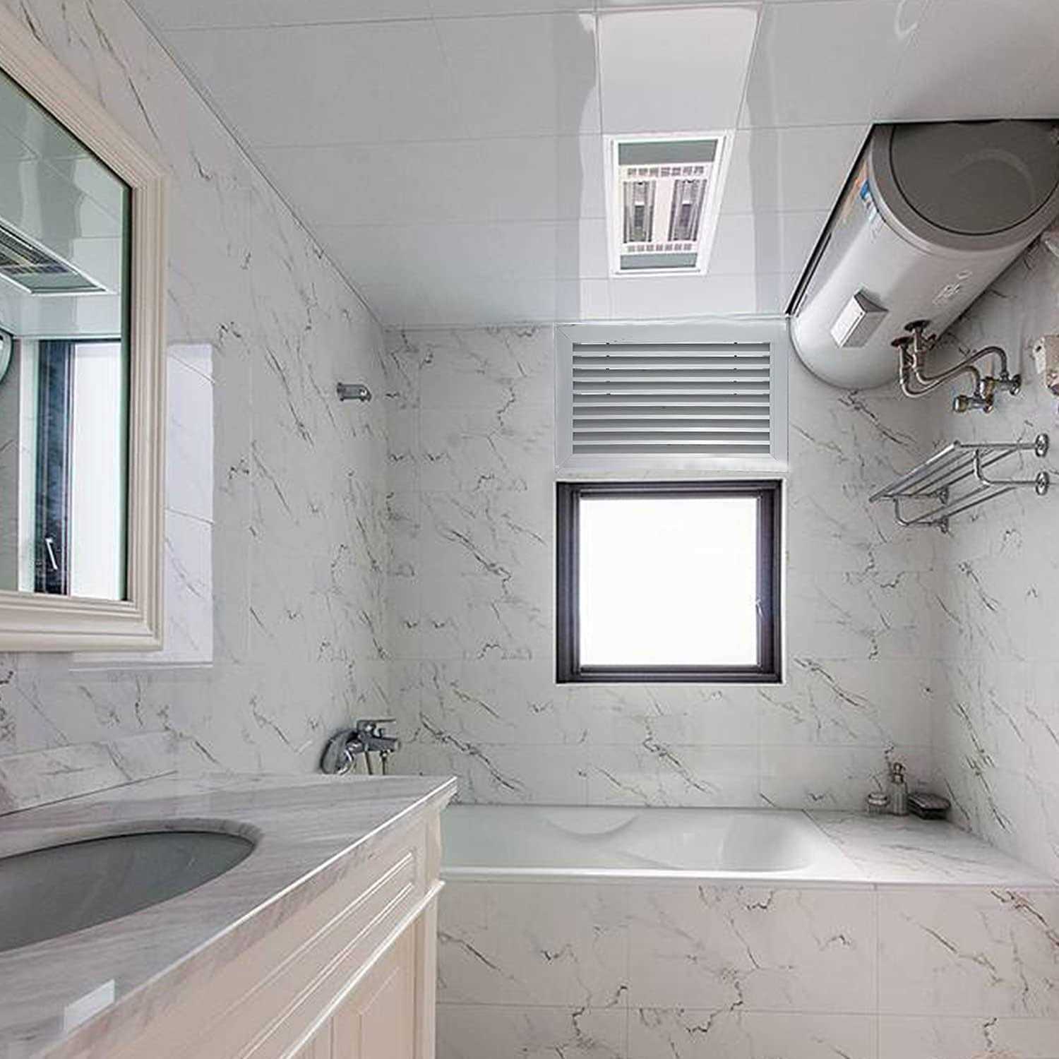 tonchean Door Vent 20a x 12a Air Grille Two Sideds for Interiors Aluminum Louver Walls Crawlspace Door Ventilation Grill Hvac Vent at MechanicSurplus.com - Image 4