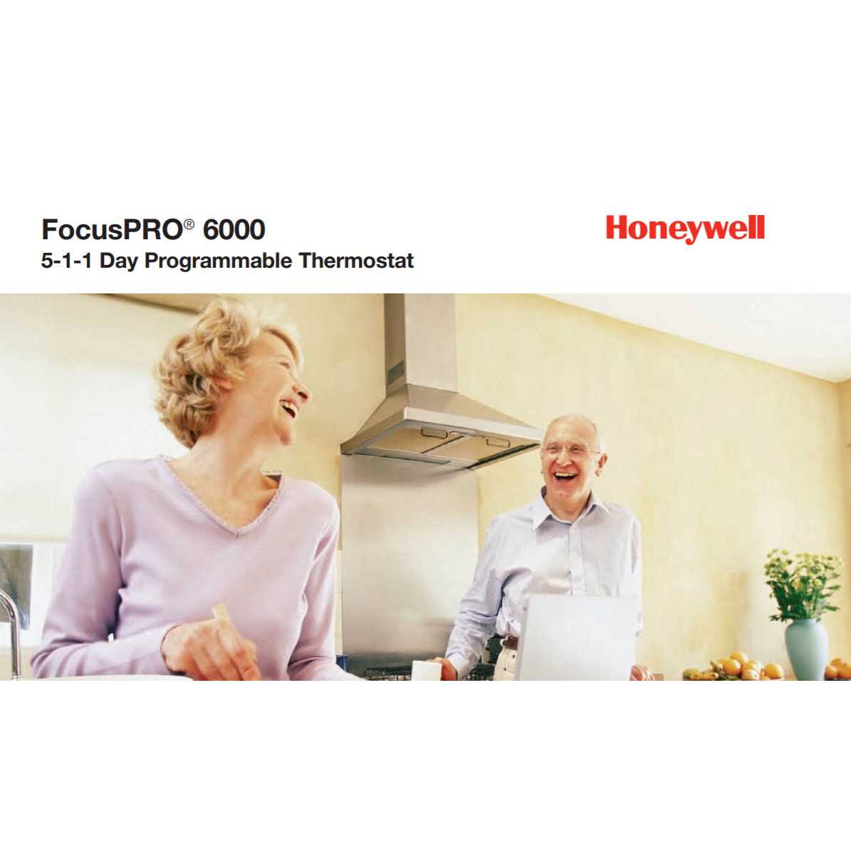 Honeywell TH6110D1005 FocusPRO 6000 Programmable Thermostat - Image 3
