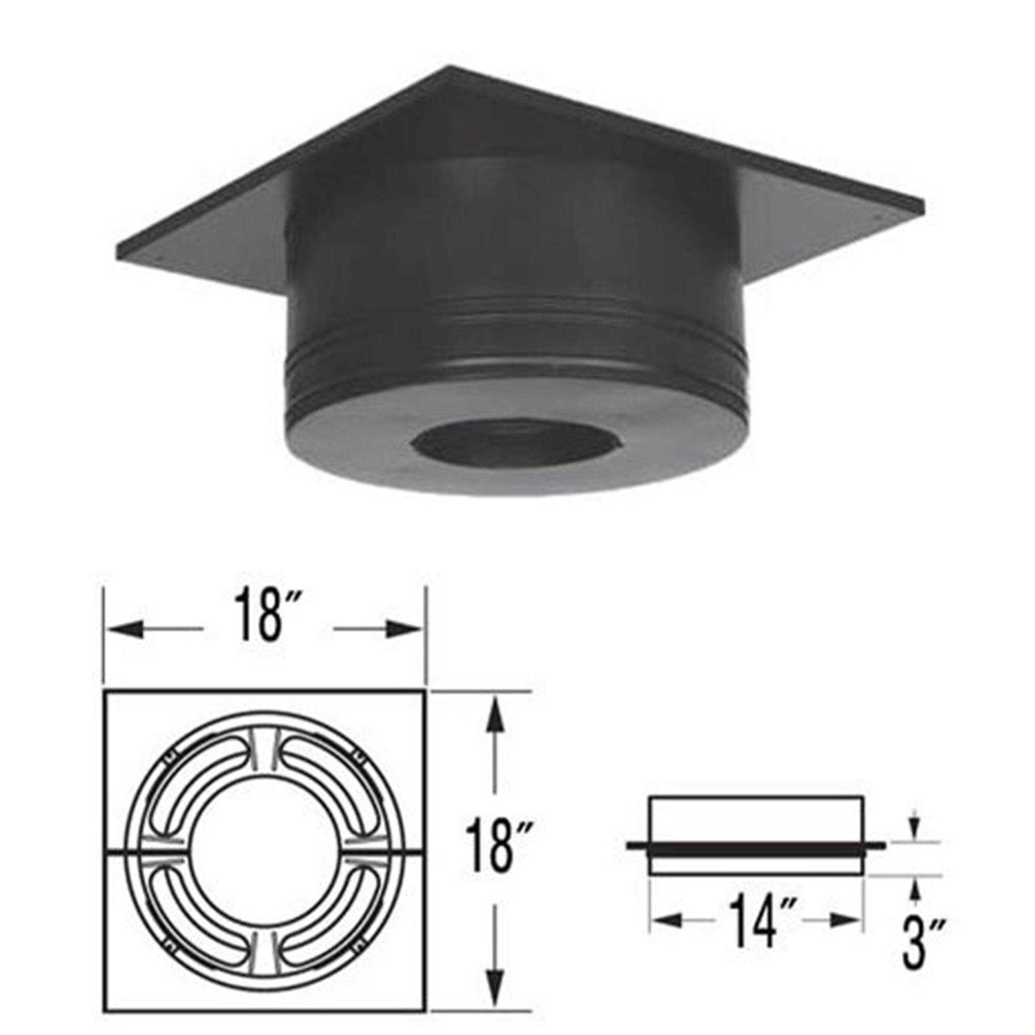 DuraVent DuraPlus Round Ceiling Support - Image 3