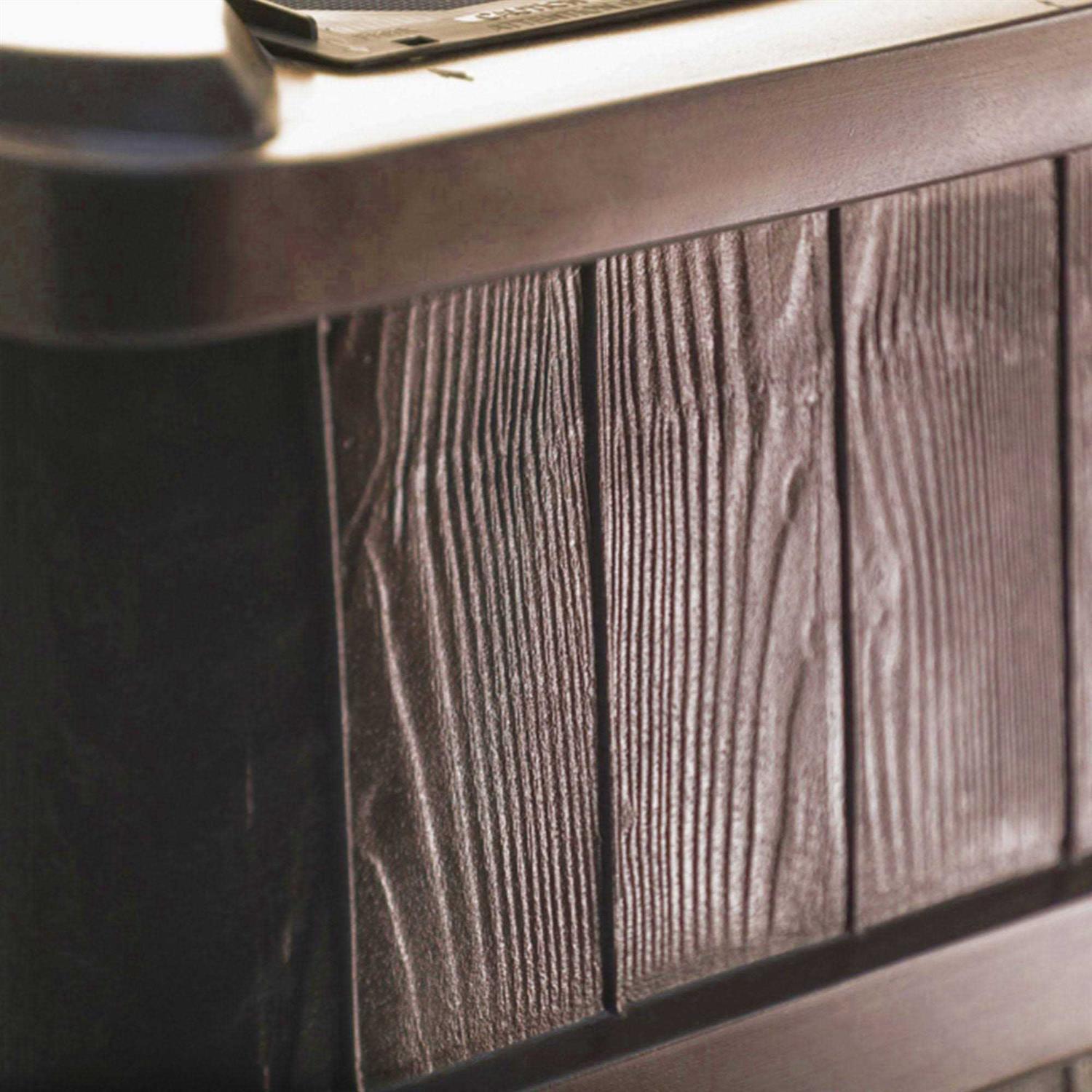 FCMP Outdoor 45 Wood Grain Rain Water Catcher Barrel - Image 4