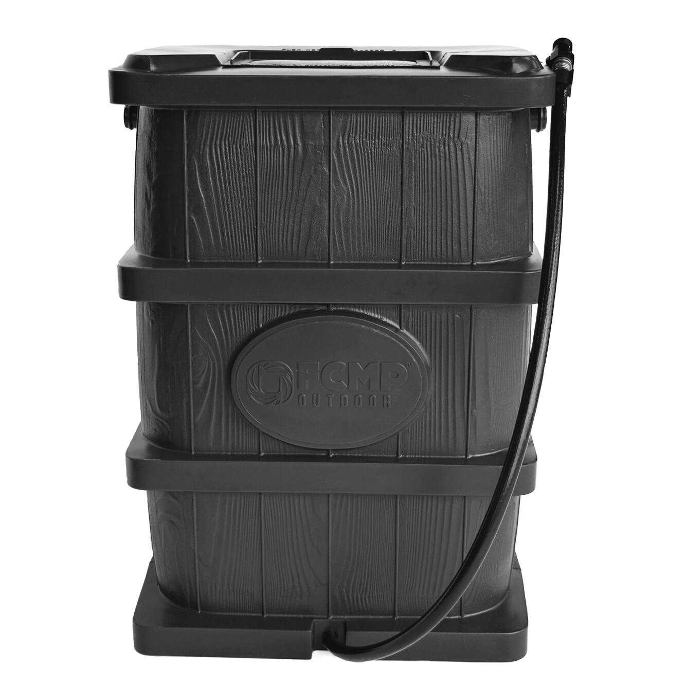 FCMP Outdoor 45 Wood Grain Rain Water Catcher Barrel - Image 5