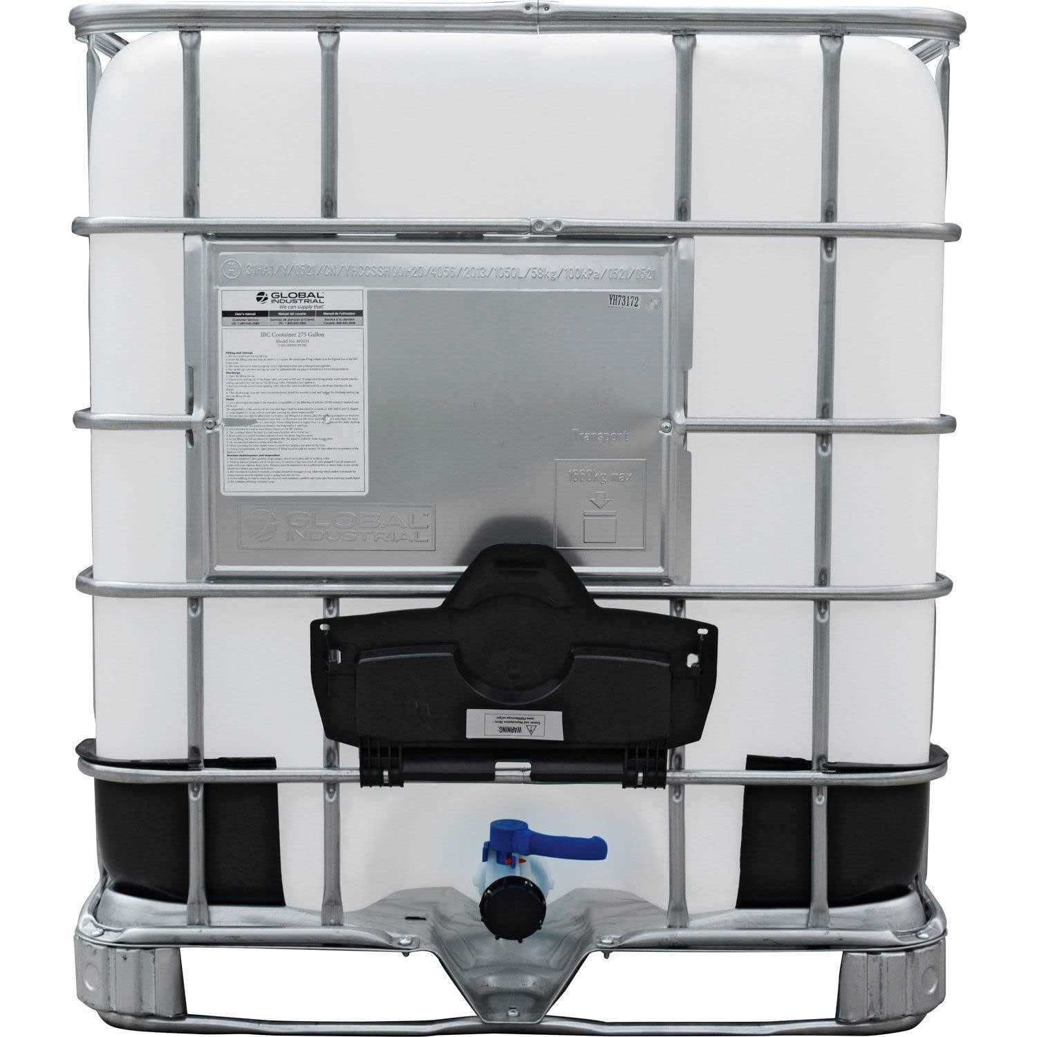 Global Industrial IBC Container 275 Gallon UN approved w/Composite Metal Pallet Base - Image 4