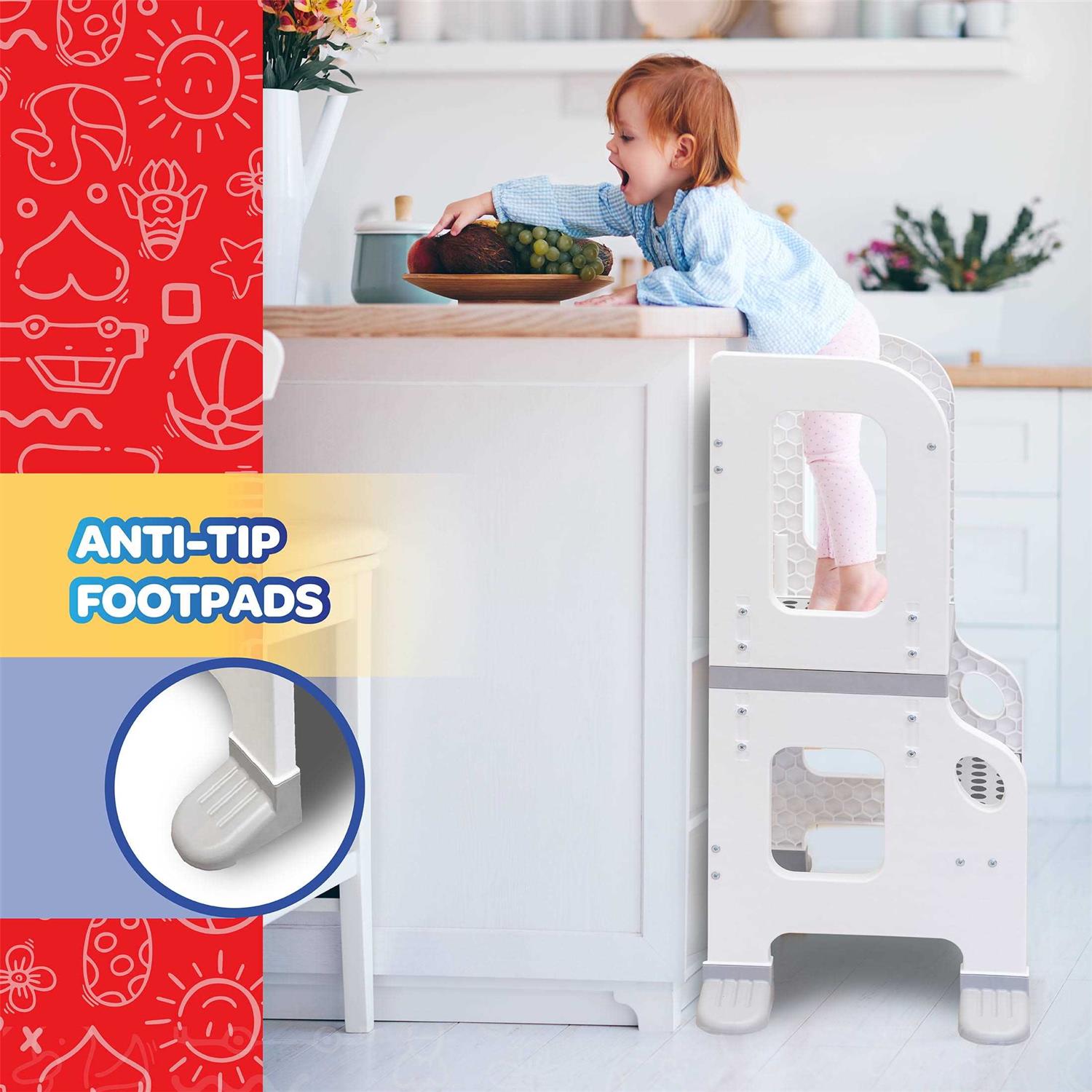 Core Pacific Kitchen Buddy 2-in-1 Stool for Ages 1-3 safe up to 100 lbs - Image 3