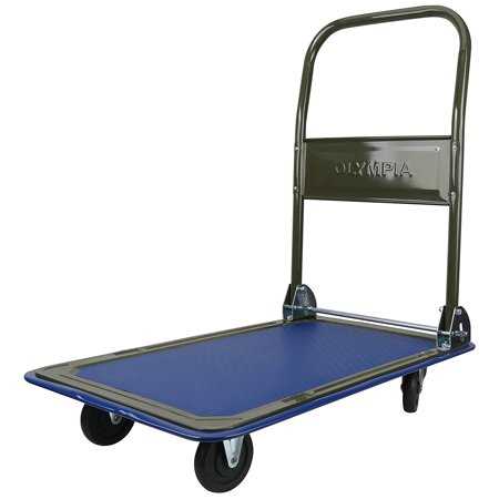 Olympia Tools 300 Pound Capacity Heavy Duty Utility Rolling Cart, Blue/Gray, Size: 18.25 inch x 28.5 inch x 9.5 inch
